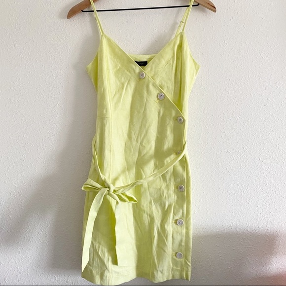 Banana Republic Linen Cotton mini button dress 2 - Picture 2 of 5